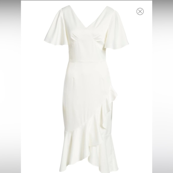 Amy Lynn— V-Neck Ruffle Midi Tea Dress - Picture 2 of 4